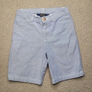 Polo Ralph Lauren Shorts Boys 7 Blue Straight Leg Preppy Casual Pockets Cotton